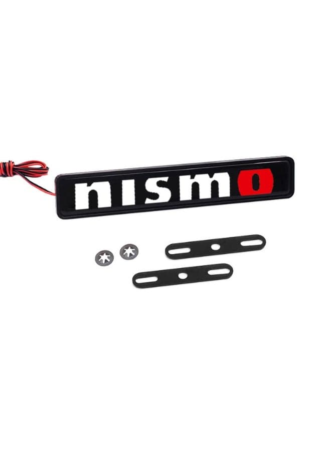 NISMO LED Front Grille Emblem Badge Decorative Light for Patrol Y62, Juke, Tiida, Teana, GTR, 350Z, 370Z & 240SX – Car Hood Grill LED Logo Accessories