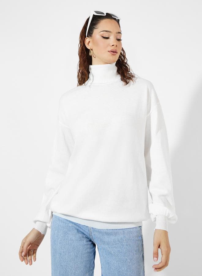 Oversized Longline Turtle Neck Sweater