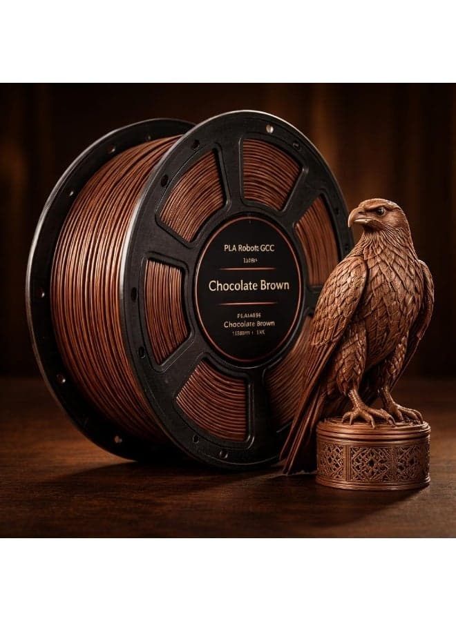 PLA Filament 1.75mm Chocolate Brown 1KG 3D Printer Filament Deep Chocolate Brown PLA Material Smooth Extrusion Easy Print Low Warping High Strength Durable PLA Filament Matte Gloss Finish Stable Diameter ±0.05mm FDM Compatible Filament for Prototyping Engineering Models Decorative Printing Cosplay DIY Projects Precision Printing Clean Printing Reliable Performance Stable Flow High Quality Printing Material