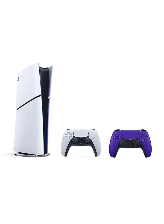 Sony PlayStation 5 Slim Console Digital Edition With Extra Purple Controller