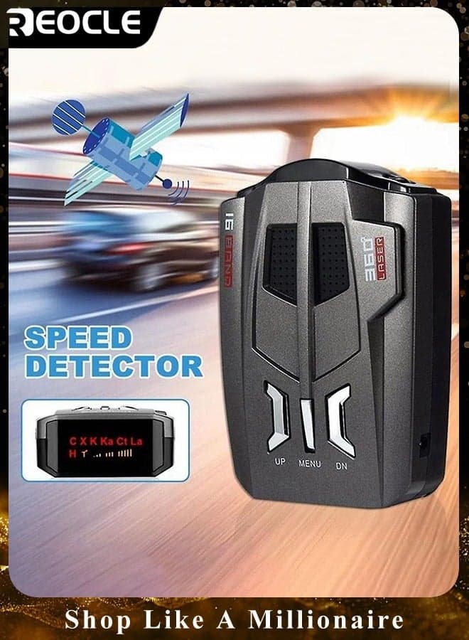 Radar Detectors for Cars, Radar Detector with Automatic 360 Degree Detection, Vehicle Speed Alarm System, City Highway, Led Display, Voice Prompt Speed