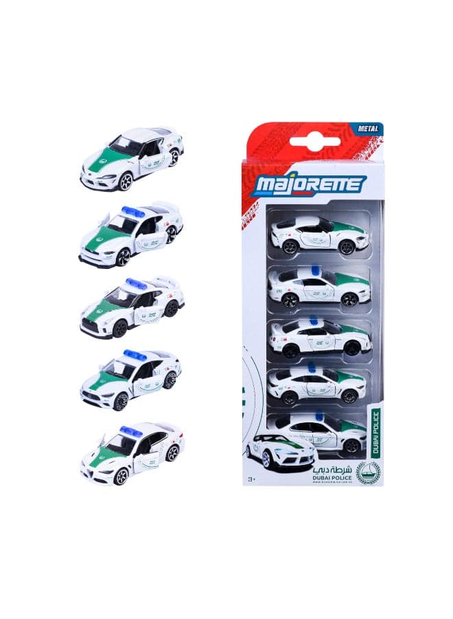 Majorette Dubai Police 5 Pack Die Cast – Gift Set - Super Car's (1:64 Scale) – Die-Cast Toy Car for Kids & Collectors