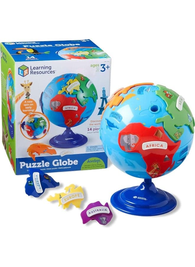 Puzzle Globe Educational & Interactive Learning Map World Globe Kids Spinning Globe Stem Gifts 3 4 5 6 7 Year Old Kids Boys & Girls