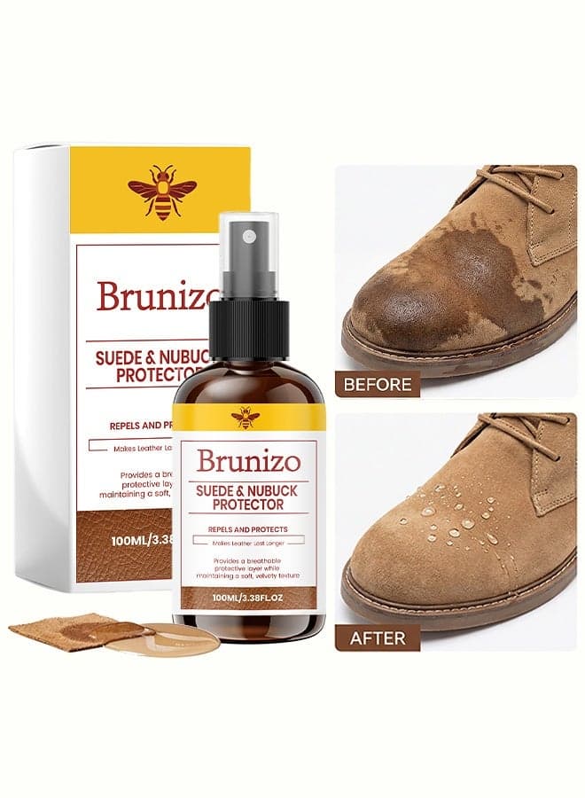 Suede & Nubuck Protector, Protecting the surfaces of household clothes, shoes, sofa leather and suede. Cleaning spray for leather suede, 100ml