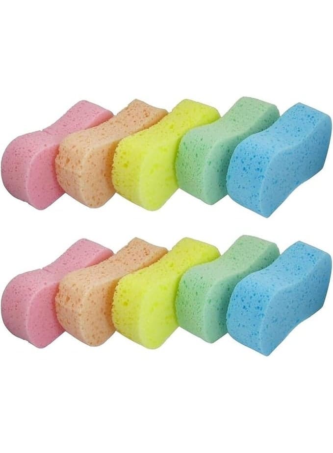 10 Pcs Car Wash Sponge, Large High-Foam Scrubber for Car, Kitchen & Bathroom Cleaning, Easy-Grip Multi-Purpose Sponges (Mixed Colors)