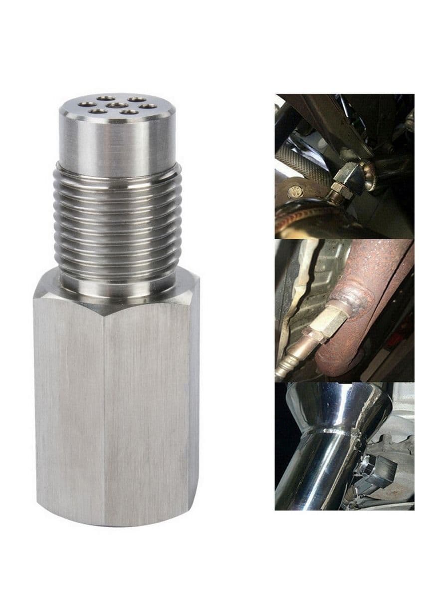 Universal Car Oxygen Sensor Spacer with Filter Engine Light Adapter Bung for Exhaust and Catalytic Converter Fix