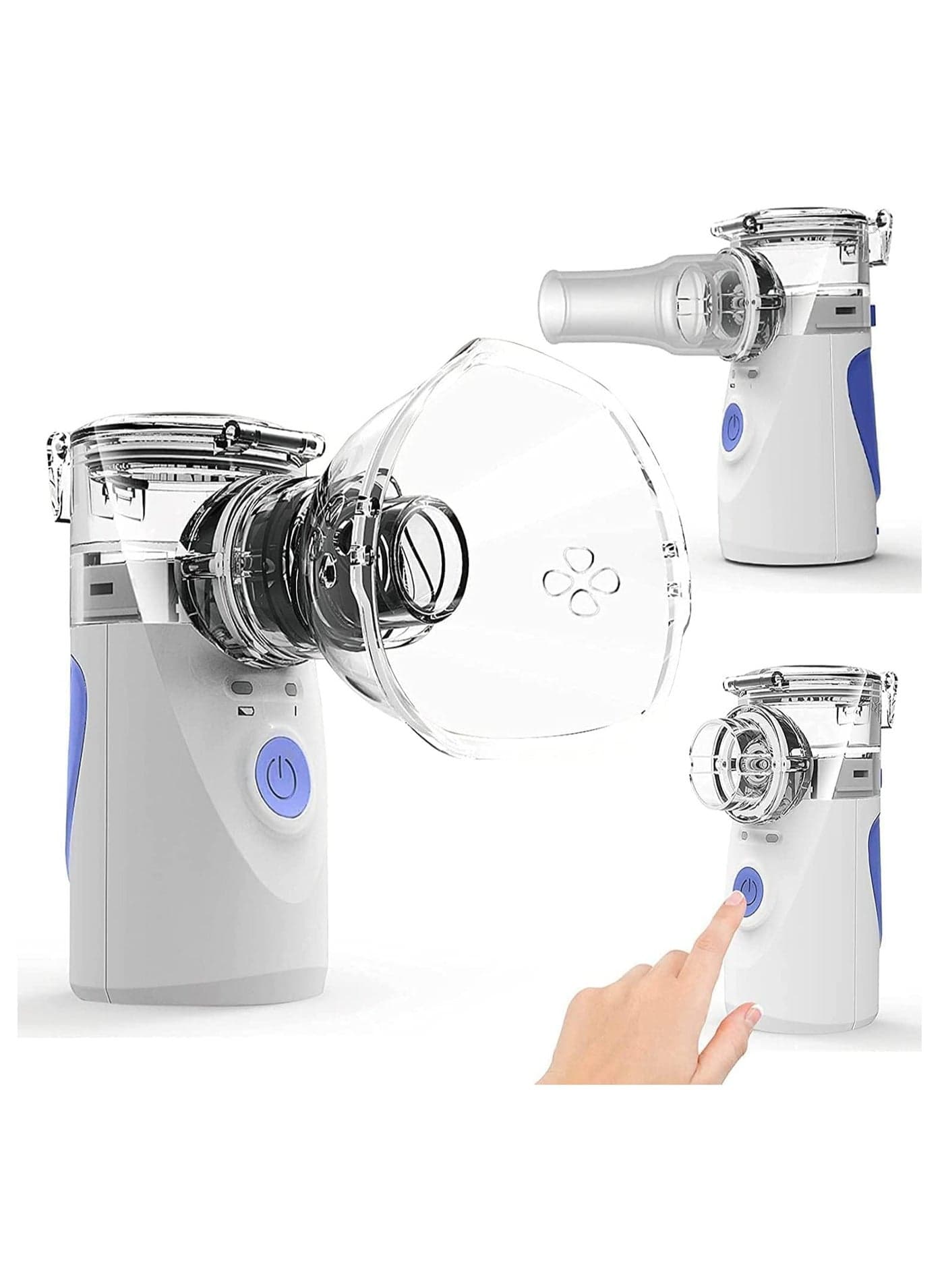 Portable Mesh Nebulizer for Adults and Kids | Compact Ultrasonic Humidifier for Home and Travel Use | Includes Masks and Mouthpieces