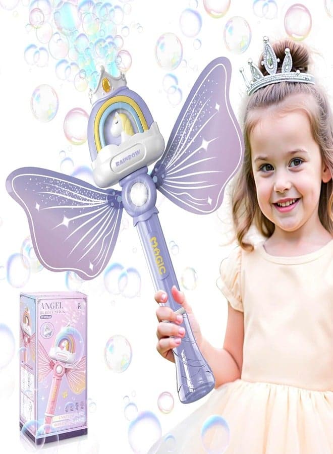 Bubble Wands for Kids, Toys for 3-8 Year Old Girls,Princess Bubble Wand Blower for Girls, Bubble Wand Bubbles Machine for Kids Light Up Music Gifts for Age 3 4 5 6 7 8 Years Old
