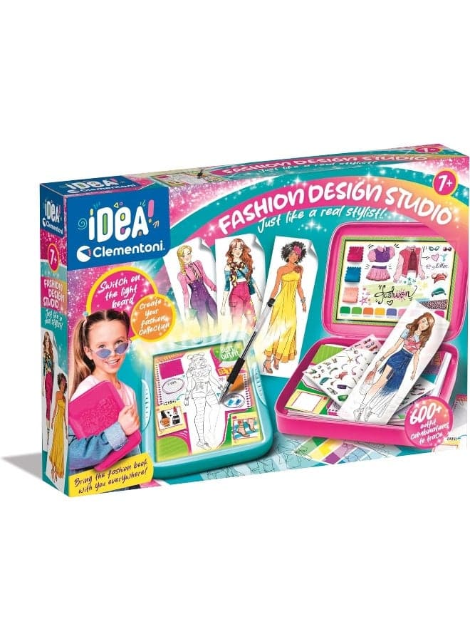 Clementoni Idea Fashion Design Studio Battery Operated | Do it Yourself | DIY Craft Kit | Educational & Learning | Creative Gift for Kids and Adults