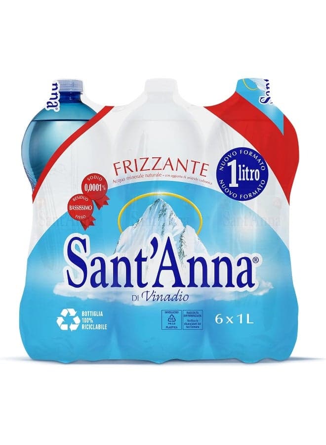 Sant'Anna Mineral Sparkling Water 6 x 1 L