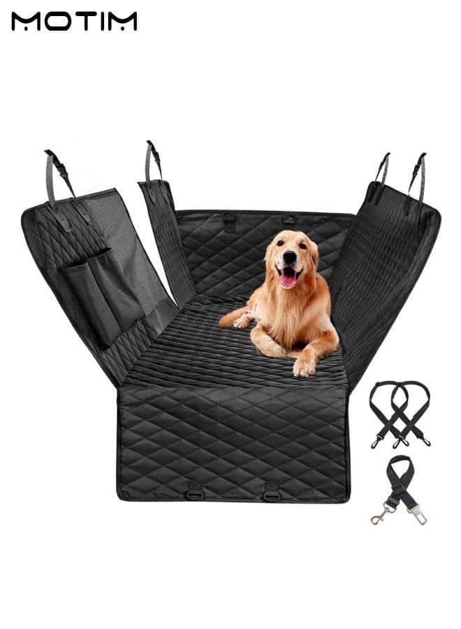 Dog Car Cover Seat Mat 137*147cm, Waterproof and Scratchproof Dog Seat Cover Car Back Seat Bed for Car Backseat, Nonslip Durable Dog Hammock with Side Flaps for Cars Trucks and SUV