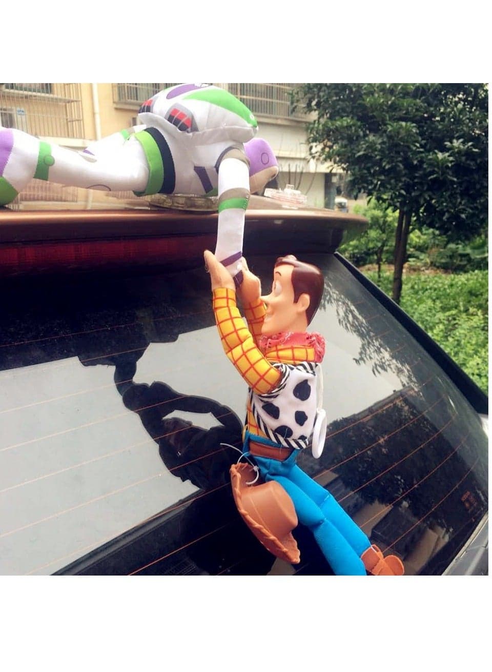 Perfect Plush Toy Sherif Woody Buzz Lightyear Car Dolls Plush Toys Outside Hang Toy Cute Auto Accessories Car Decoration