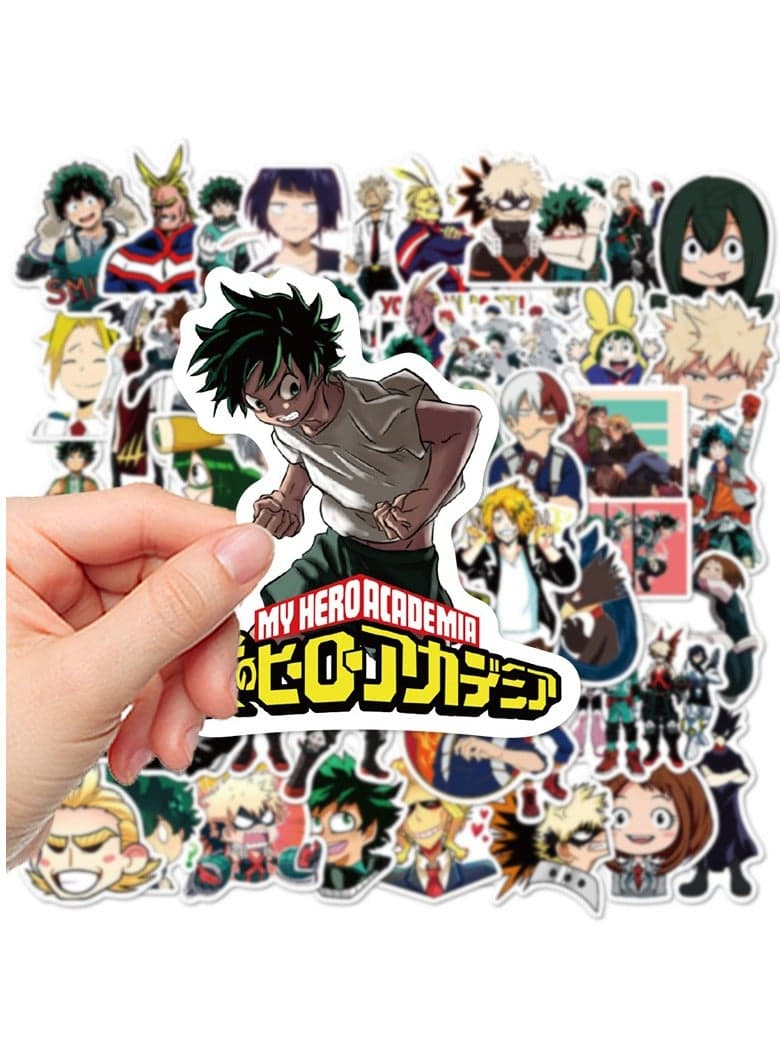 50 New Anime My Hero Academia Stickers Luggage Motorcycle Trolley Case Notebook Waterproof Stickers
