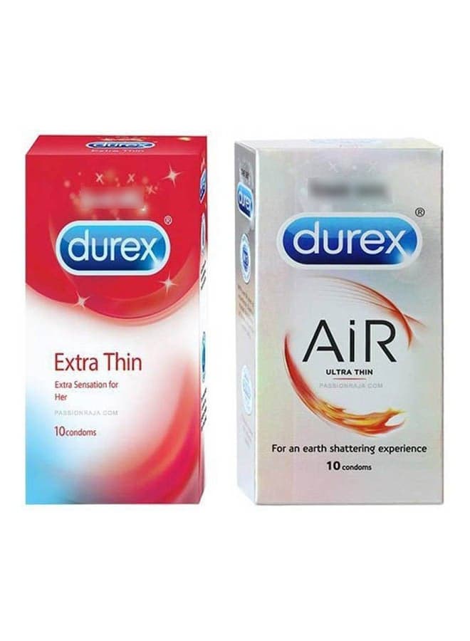Pack Of 2 Ultra Thin And Extra Thin Condoms