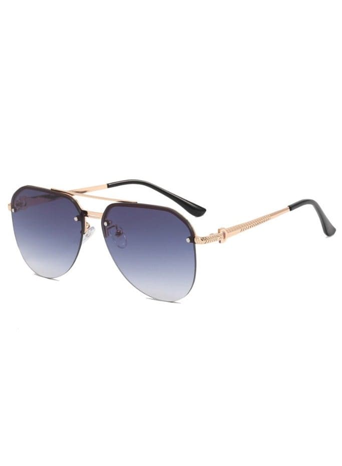 Rimless Aviator Sunglasses with Metal Frame