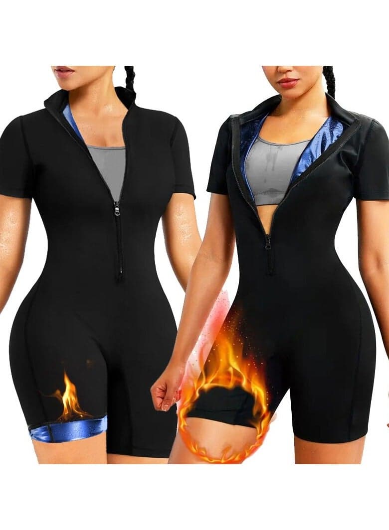 Women Sauna Suit Sweat Shirt Slimming Vest Hot Top Jumpsuit Shapewear