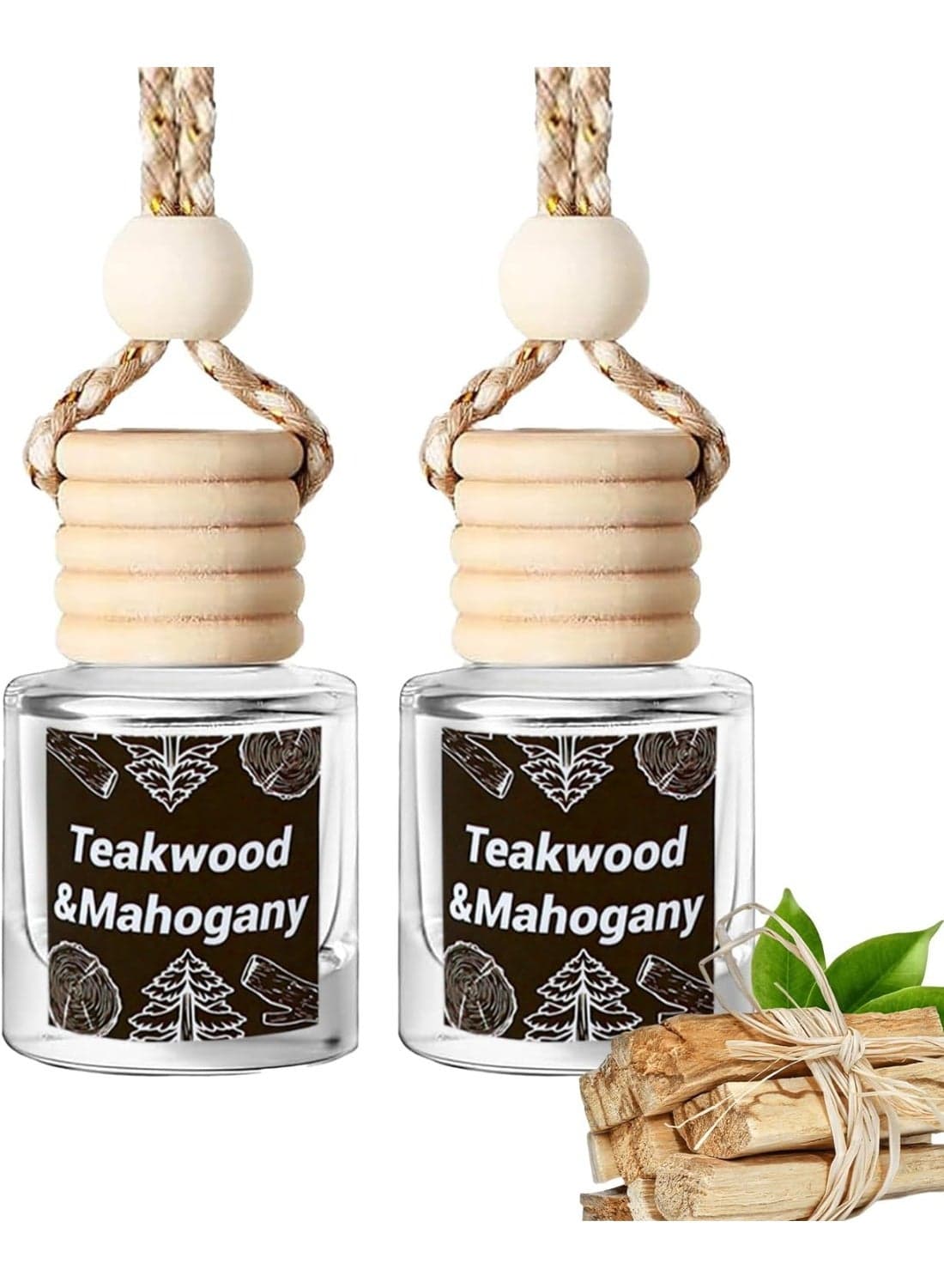 Car Air Freshener Hanging 2 Bottle, Essential Oil Diffuser for Car, Car Air Freshener Cute, Long Lasting Air Freshener for Car, air Fresheners for Women Men, Air Diffusers