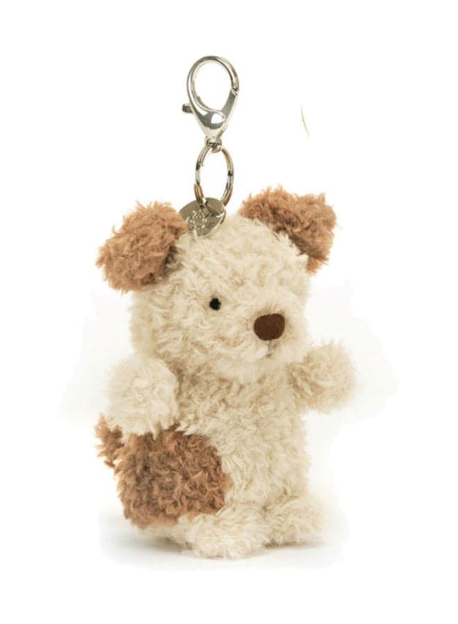 Little Pup Bag Charm 11 cm, Plush Puppy Keychain with Clip, Soft Animal Charm for Bags, Backpacks & Gifts
