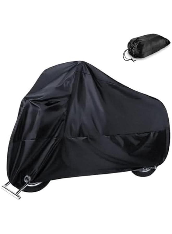 Bike Cover Outdoor Waterproof Bicycle Covers Rain Sun UV Dust Wind Proof for Mountain Road Electric Bike with Lock Hole,Black (75-01XL)