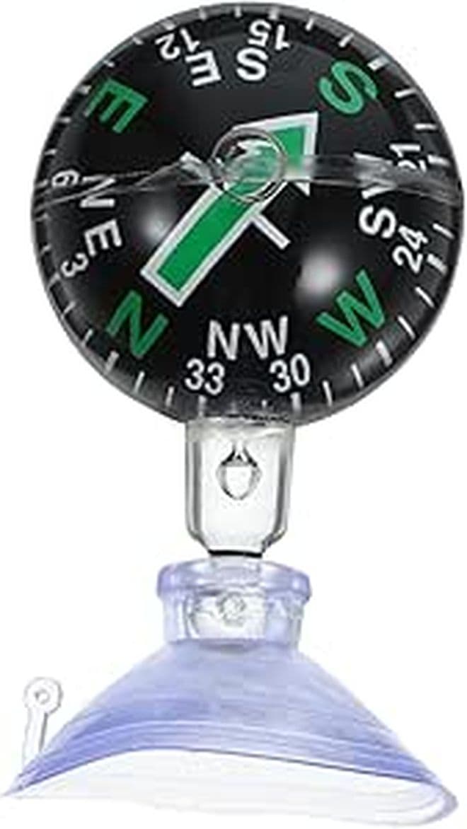 Elegant Green Portable Car Dashboard Ball Compass for Precise Navigation Automotive Edition