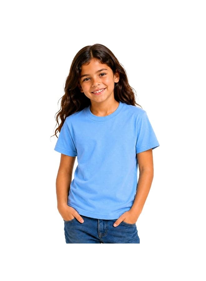 Printshop4me Kids Round Neck Girls T Shirt 170 GSM Pure Cotton Basic Colors
