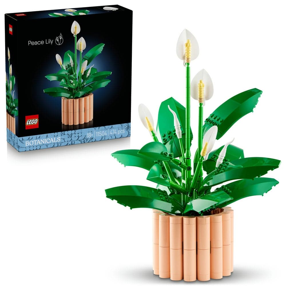 Botanicals Peace Lily Artificial Plant Building Set 11504 (Age 18+, 474 Pieces)