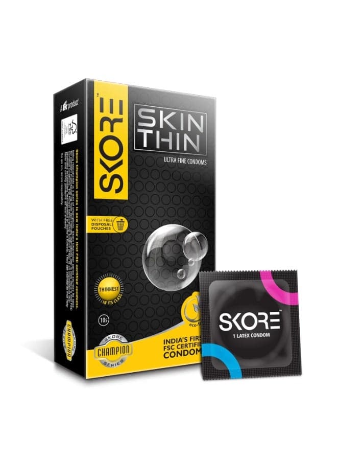 Skore SkinThin Ultra Fine Condoms - 1 Pack (10 pieces)