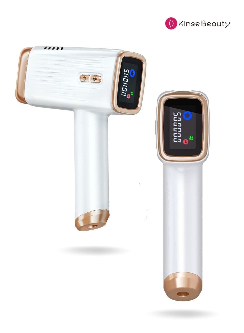 At-Home Hair Removal, IPL Hair Removal Device with Ice Cooling, 500,000 Flashes, 5 Energy Levels, Permanent Painless for Armpit Bikini Line Face Back Leg Arm
