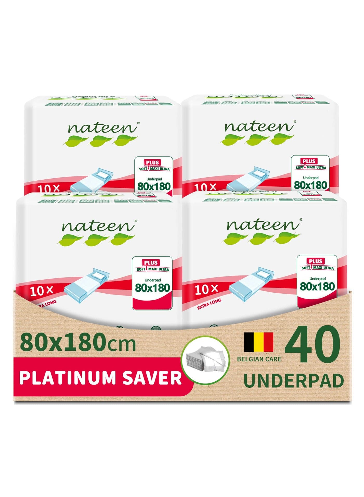 Disposable Incontinence Underpads, 80 X 180 Cm, 40 Pcs Bed Pads For Mattress Furniture Sofa Chair Protector High Absorbency Mats.