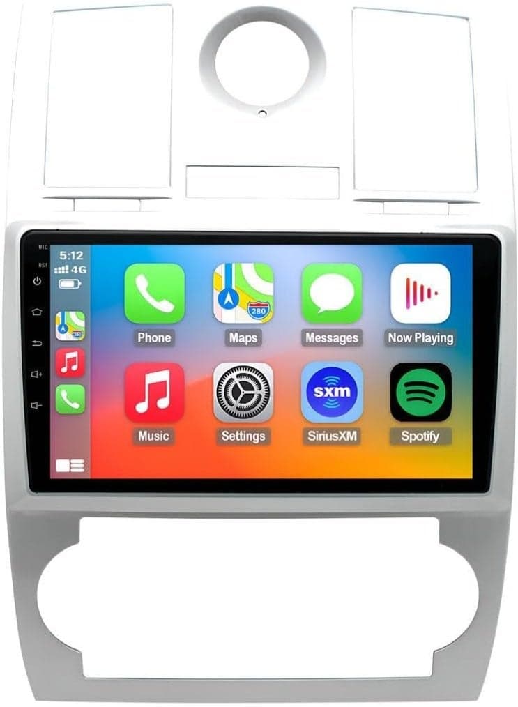 Android Car Stereo for Chrysler 300 2005-2010 2GB RAM 32GB ROM Support Carplay, M-Link Wi-Fi BT, Radio GPS, 9 Inch IPS Screen with AHD Camera Included