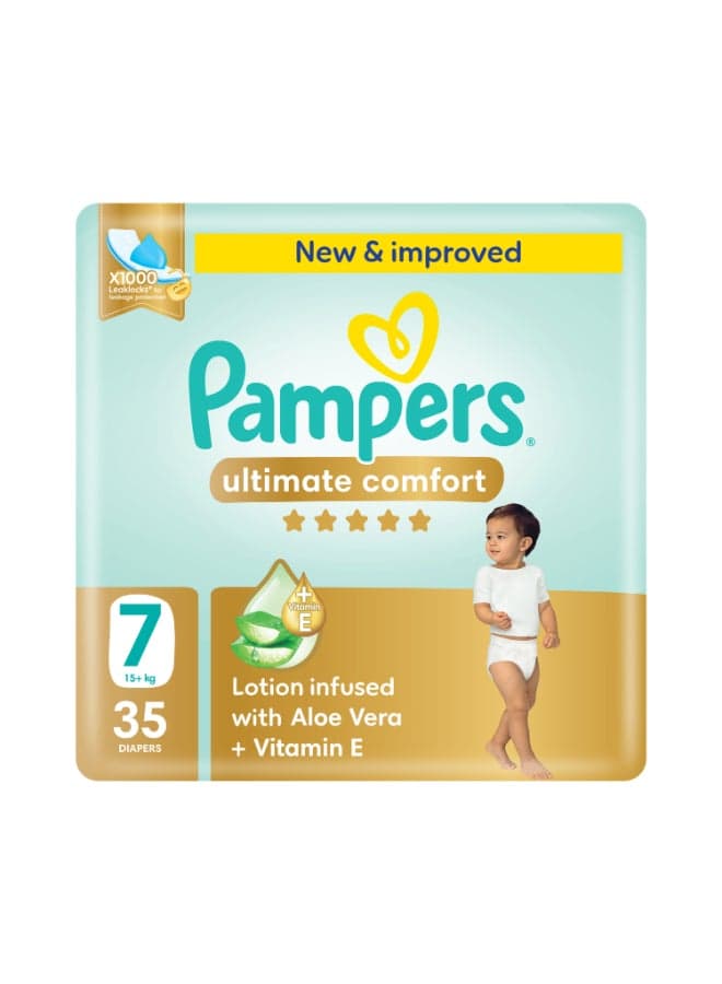 Ultimate Comfort Baby Diapers Size 7, 15+Kg, 35 Count
