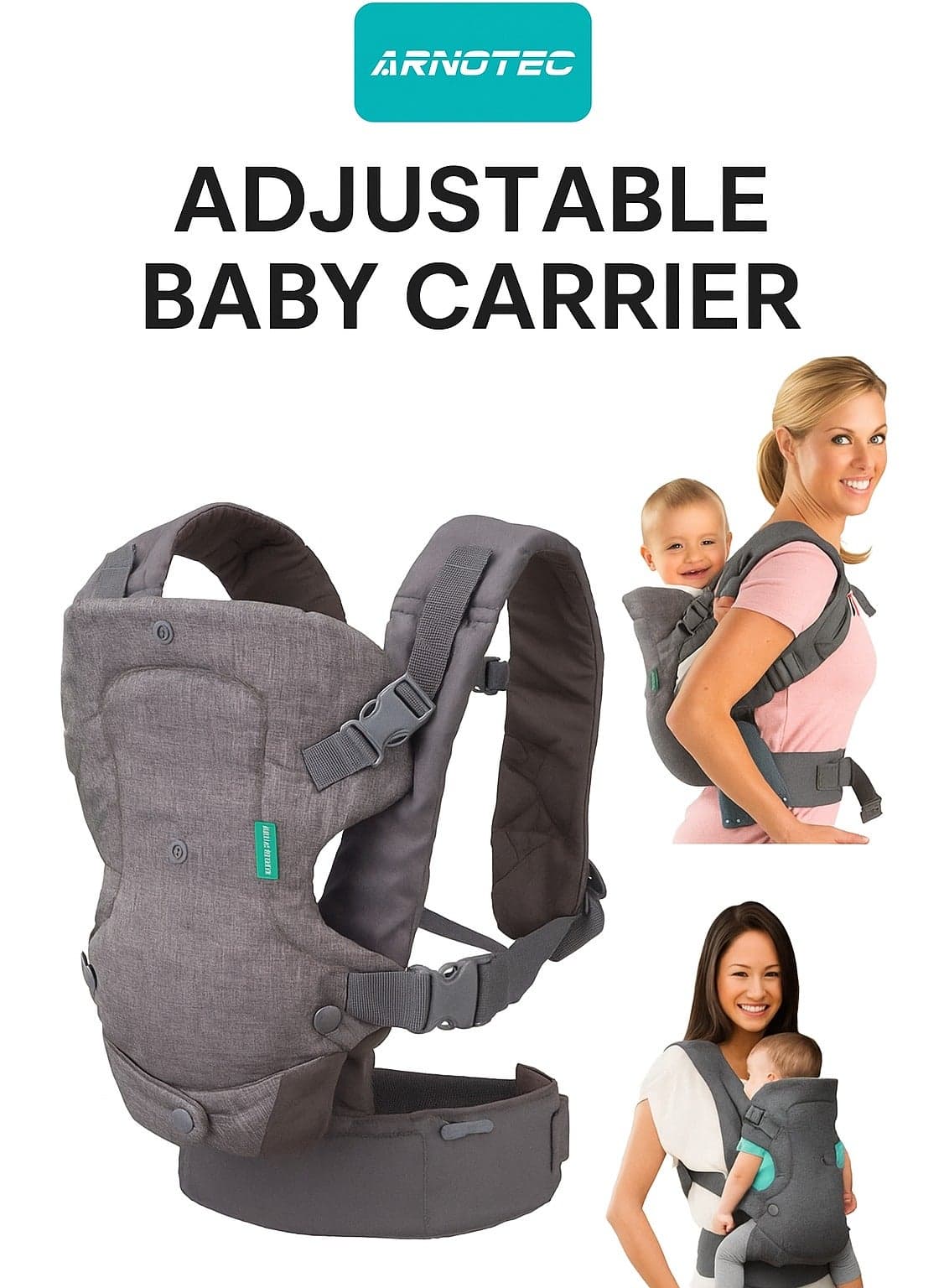 4 in 1 Multifunctional and Comfortable Baby Carrier with Secure Buckles and Adjustable Design, Suitable for New - borns to Free Your Hands