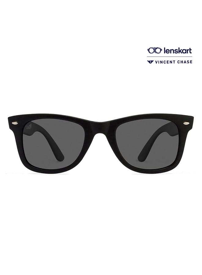 Unisex Mirage Full Rim Wayfarer Frame Polarized & UV Protected Sunglasses VC 5147/P - 50mm - Black