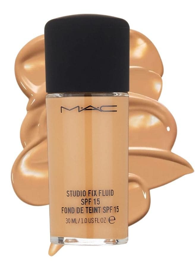 MAC Studio Fix Fluid SPF 15 Foundation NC30 – 24HR Long-Wear, Matte Finish, Oil Control, Medium-to-Full Coverage