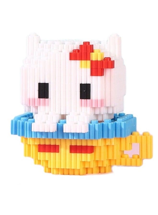 630-Piece Cartoon Hello Kitty Building Bricks Set, 3D Puzzles Mini Cartoon Figures Building Toys Bricks Set, DIY Block Building Set, Assembling Building Block Suitable for Boys and Girls Aged 6 and Up