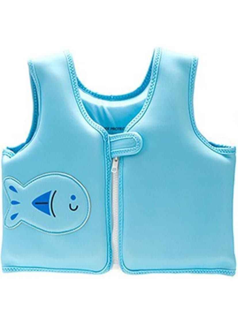 Kids Swim Vest Child Swimming Jackets Toddlers Floatie Swim Trainer Jackets Swimwears for Child Learn Swiming Training Blue