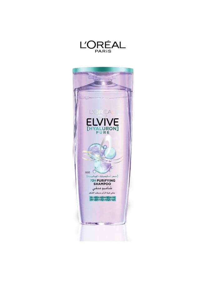 Elvive Hyaluron Pure Shampoo For Oily Scalp and Dehydrated Lengths - 600ml