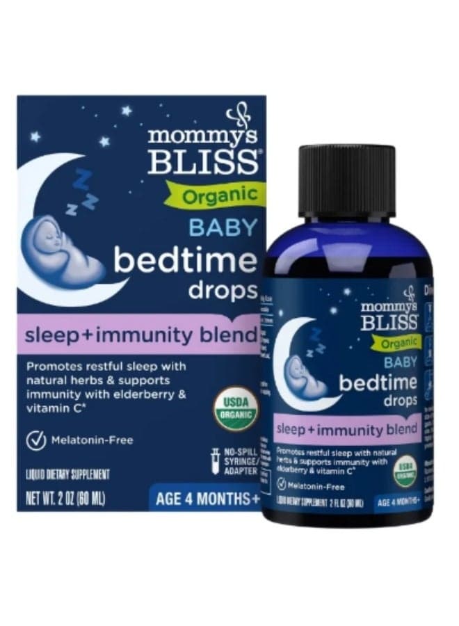 Organic Baby Bedtime Drops ,romotes Restful Night,2 Fl Oz