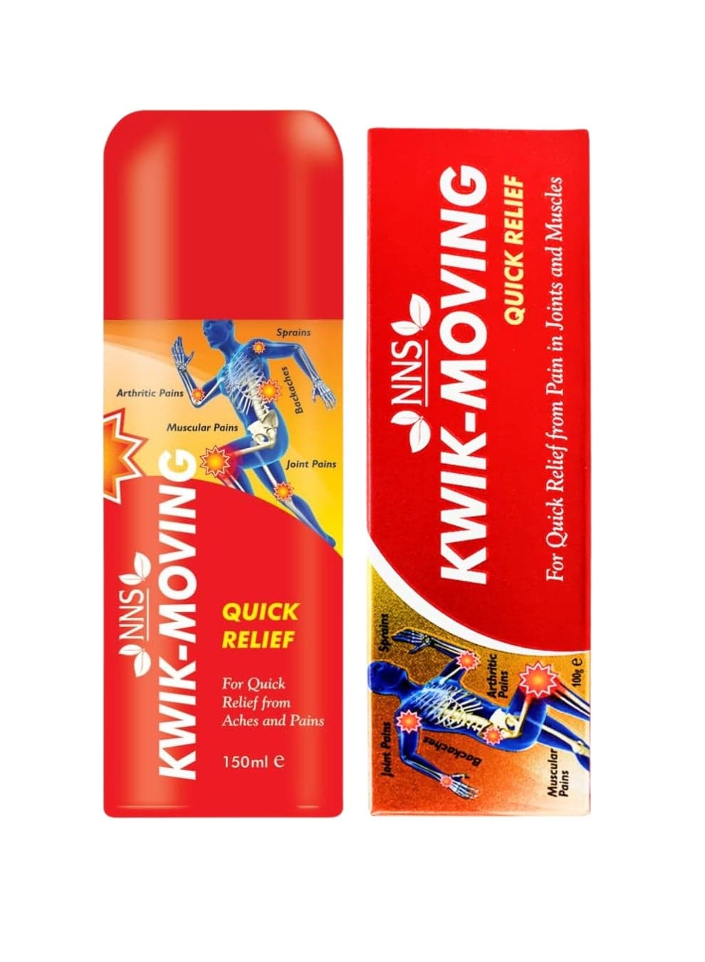 Kwik-Moving Quick Pain Relief Spray 150Ml + Ointment 50Gm Free