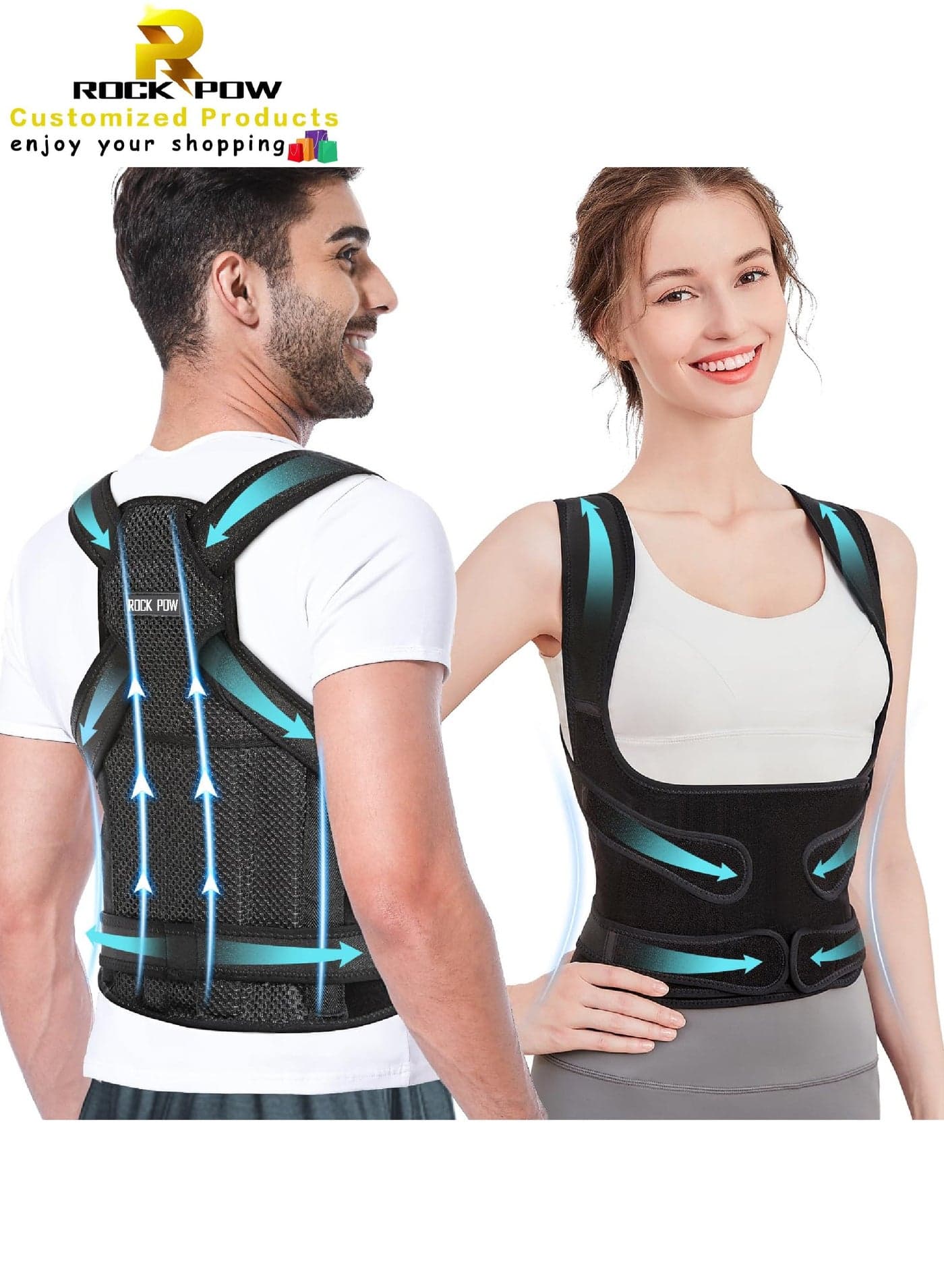 Back Brace and Posture Corrector for Women and Men Back Straightener Posture Corrector Scoliosis and Hunchback Correction Back Pain Spine Corrector Support Adjustable Posture Trainer