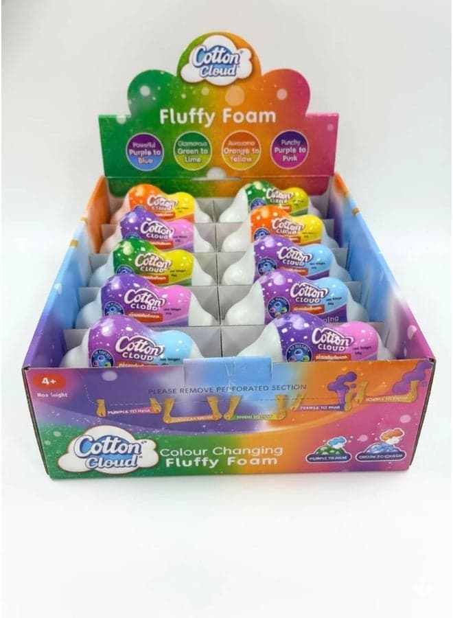 Nickelodeon Cotton Cloud Colour Changing Fluffy Foam, Assorted 1 Piece (Style & Color May Vary) Each Sold Separately | Creative Fun Ideas | Develops Sensory Skills | Entertaining Toy | Stress Relief Toys for Kids