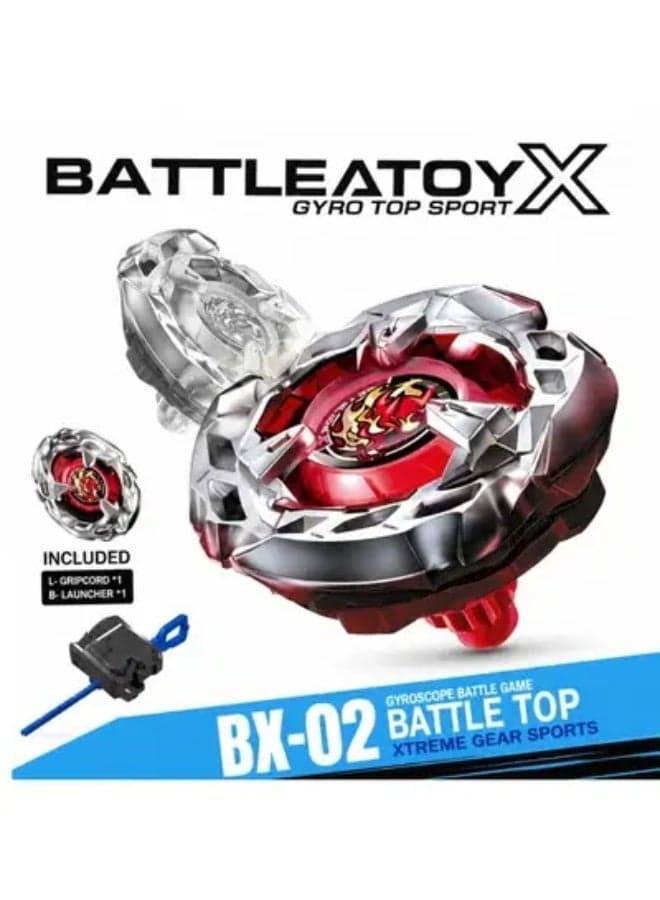 BattleAtoyX Gyroscope Battle Top Toy Set for Kids with Launcher & Ripcord – BX-02 Metal Fusion Spinning Top Combat Game, Burst Battle Arena Fighting Toy for Boys Girls, High Speed Battling Gyro Toys Gift for Children Ages 6+