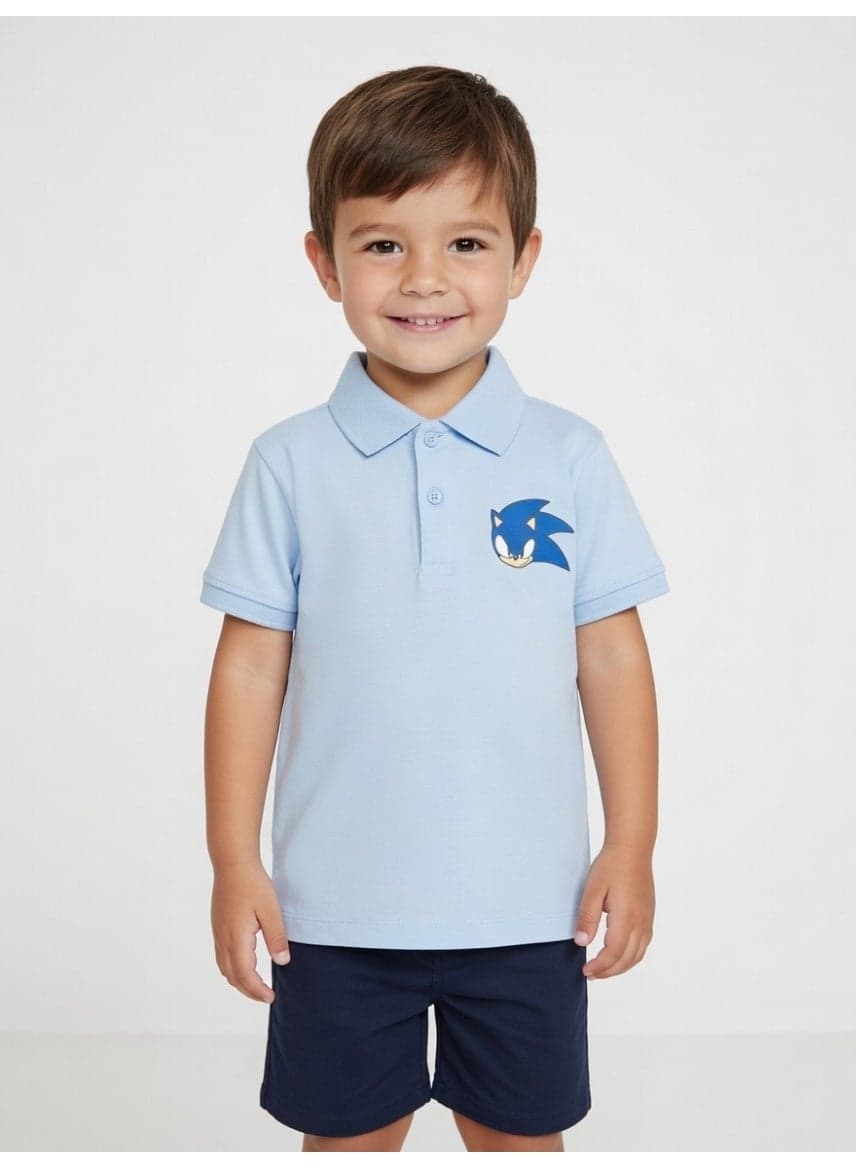 Sonic | Boys Polo T-Shirt | Blue