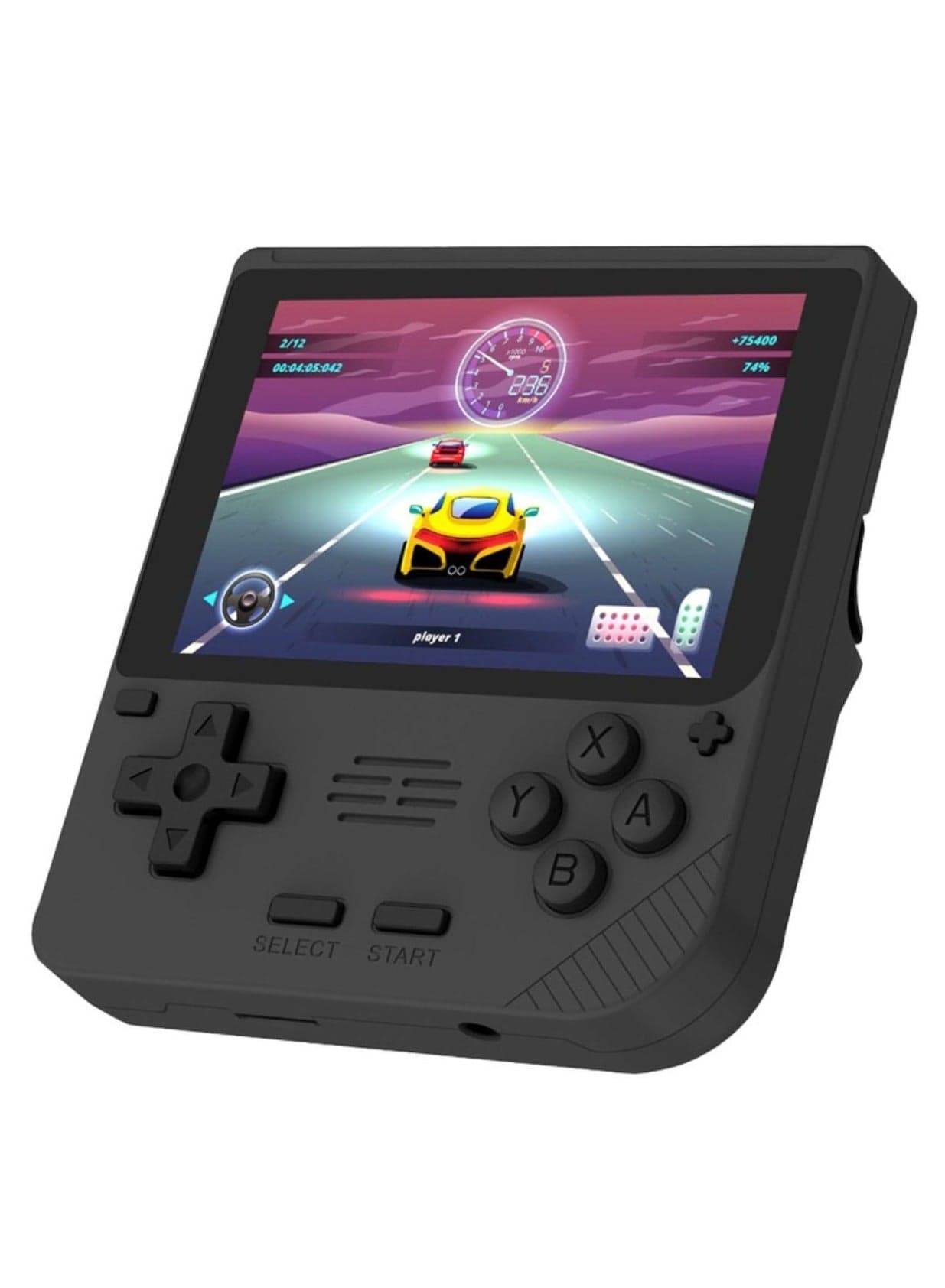 Gaming Retro Arcade Gaming Console, 3D Simulator, Ergonomic Design, Immersive Sound Play, 3.5" IPS Display, 6 Hours Battery Life, 3000mAh Battery - Black