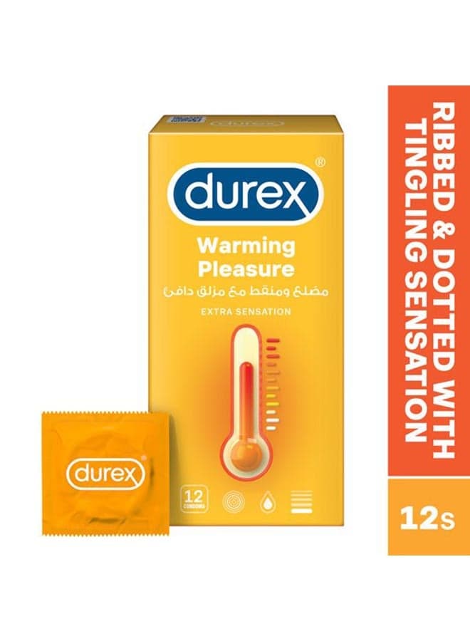 Warming Pleasure Condoms For Men 12 Pieces