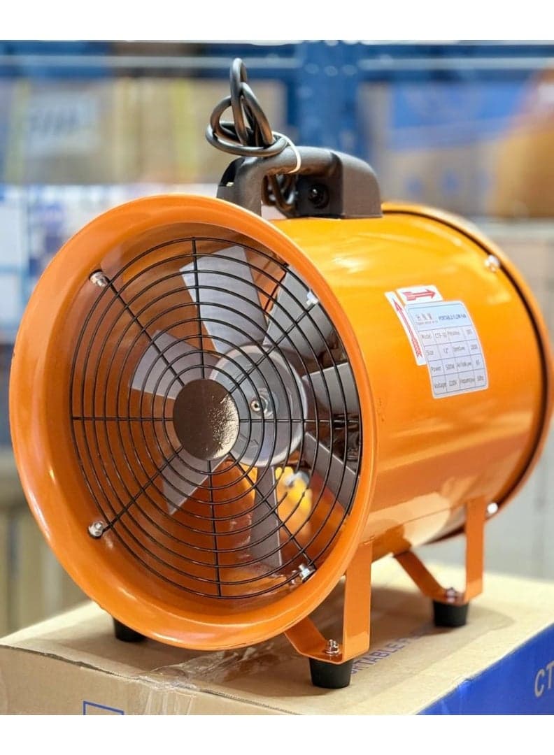 H.N.M CTF30 12-Inch Industrial Exhaust Fan | 500W Copper Motor | 2800 RPM High-Speed Axial Flow Blower | 220V Heavy-Duty Ventilation Fan for Warehouse, Factory & Basement