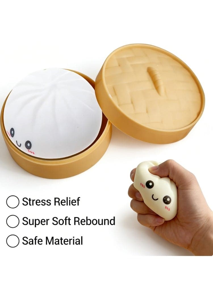Dumpling Shaped Stress Reliever Squeeze Toy