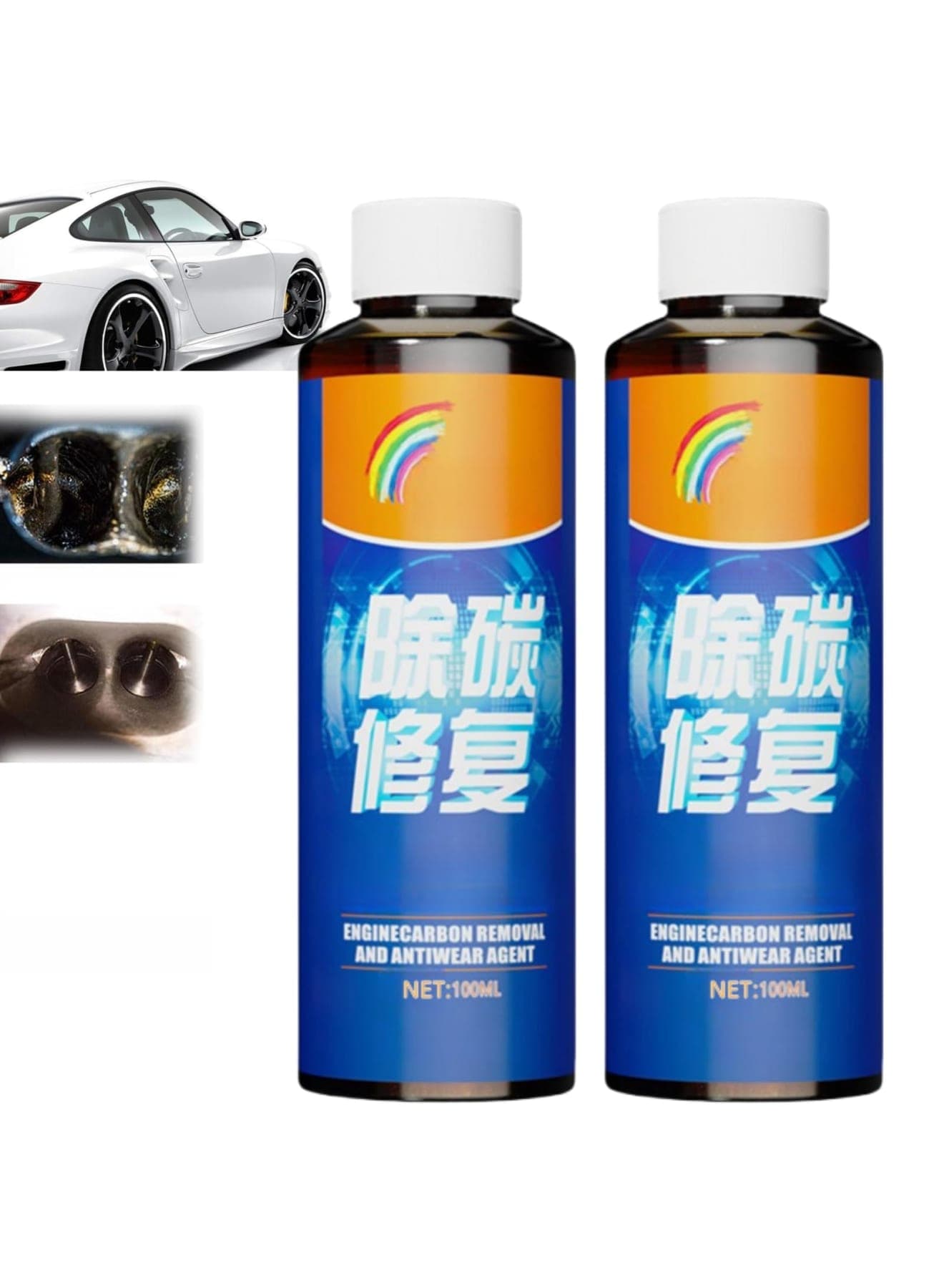 Engine Carbon Removal Repair Agent, Effective Engine Anti-Wear Protectant, Transmission Additive, Engine Oil Additive, Friction Modifier Additive, Oil Additive For Car Engine (2PCS)