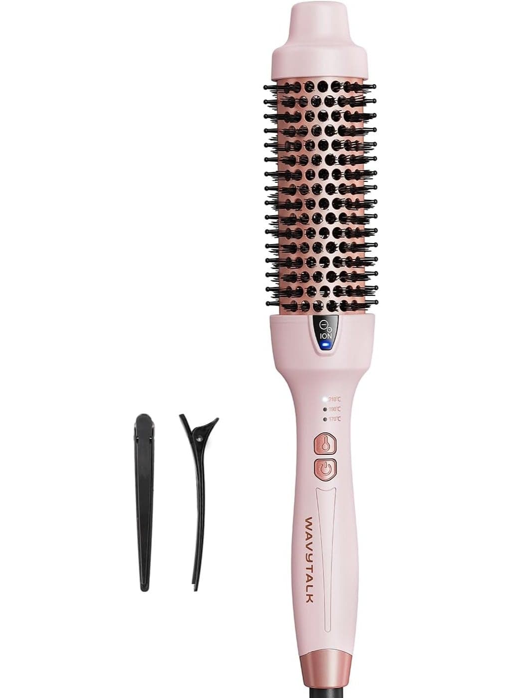 Thermal Brush Blowout Express 1.5 Inch Heated Round Brush, Ionic Anti-Frizz Thermal Styling Brush for Salon Blowouts, Negative Ion Hair Brush for Smooth Shiny Voluminous Hair, Tourmaline Ceramic Hot Air Brush