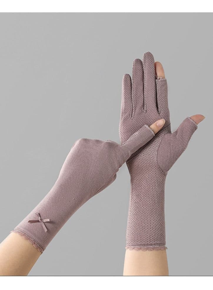 Women's Driving Gloves Anti-UV Anti-Slip Breathable Gloves Purple